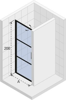 Душевая дверь в нишу Riho Grid GB101 80 см фото 3