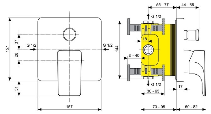 Смеситель Ideal Standard Strada  для ванны с душем фото 2