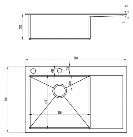 Мойка кухонная Zorg Inox RX RX-7851-L фото 3