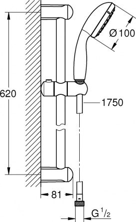 Душевой гарнитур Grohe Tempesta New 27853001 фото 2