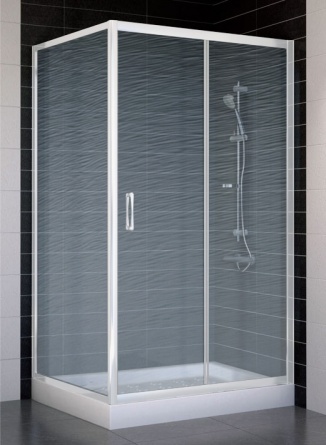 Душевой уголок Vegas Glass ZP+ZPV 100*90 01 02 стекло шиншилла, 100x90 фото 1
