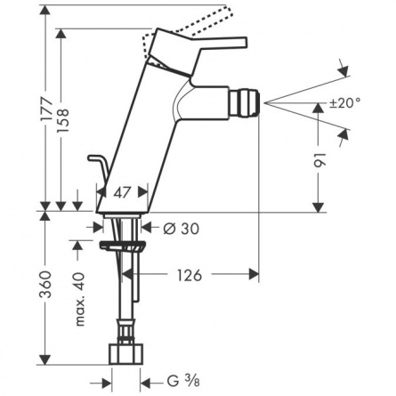 Hansgrohe Talis S2 для биде фото 2