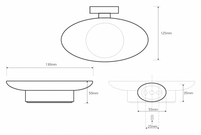 Мыльница Bemeta Oval 118408021 фото 3