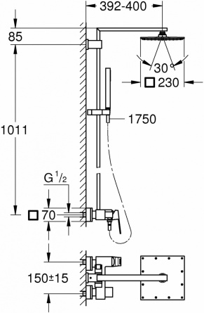 Душевая стойка Grohe Euphoria Cube 23147001 фото 6