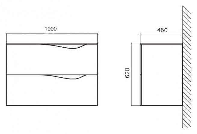 Мебельная раковина BelBagno Clima BB13100L фото 3