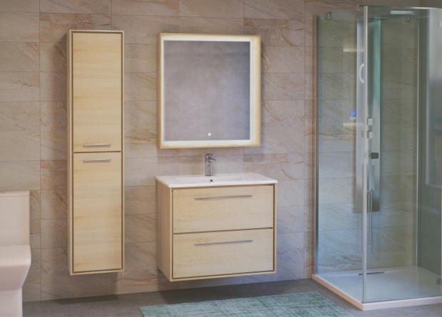 Мебель для ванной Raval Frame 75 дуб сонома, подвесная фото 3