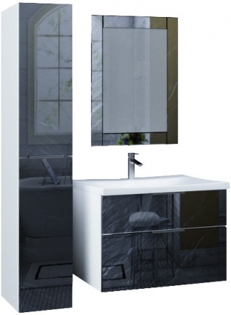 Зеркало Marka One Glass 60 black stone фото 3