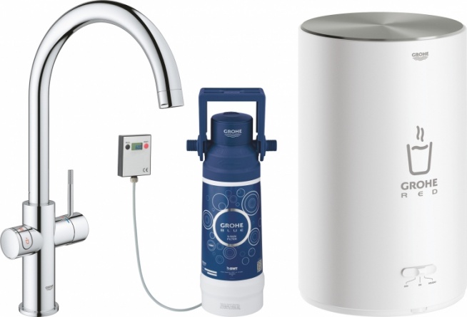 Смеситель Grohe Red II Duo 30083001 для кухонной мойки, с водонагревателем фото 1