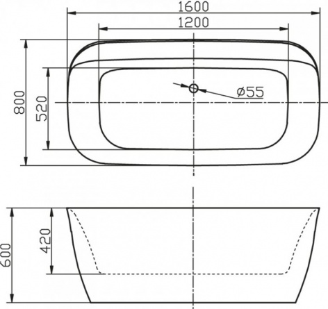 Акриловая ванна BelBagno BB303 фото 4