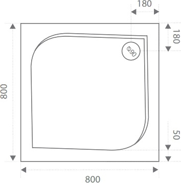Поддон для душа Good Door Квадро 80x80 с ножками и экраном фото 5