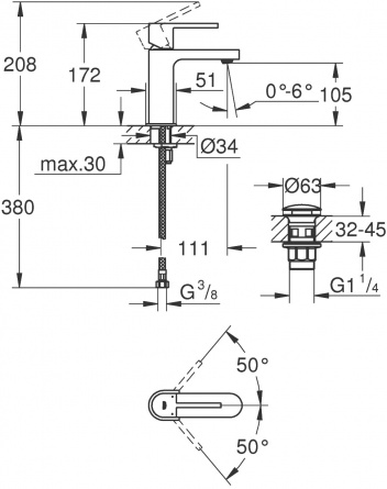 Смеситель Grohe Plus 33163003 для раковины фото 2