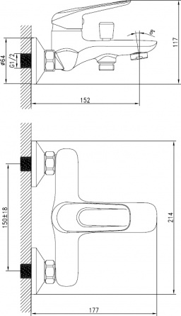 Смеситель Iddis Male MALSB00i02 для ванны с душем фото 9