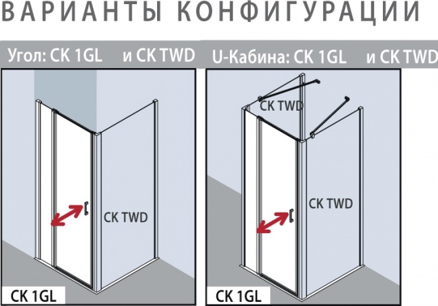 Душевой уголок Kermi Cada XS CK 1GL 09020 VPK 90 см, L фото 7