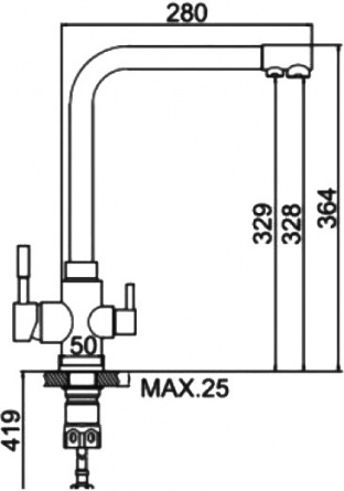 Смеситель Marrbaxx MG-006Q001 для кухонной мойки фото 2