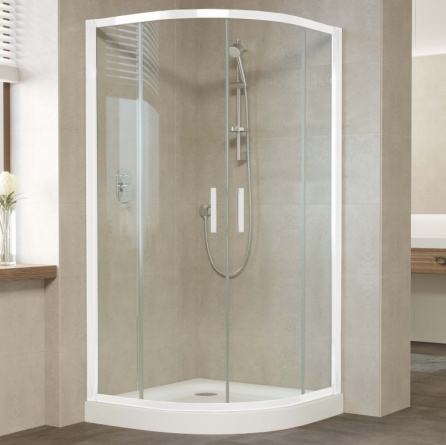 Душевой уголок Vegas Glass ZS 110 01 01 профиль белый, стекло прозрачное фото 1