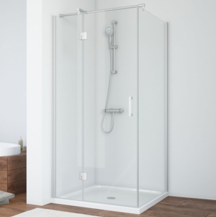 Душевой уголок Vegas Glass AFP-Fis 90*70 07 01 L профиль матовый хром, стекло прозрачное фото 1