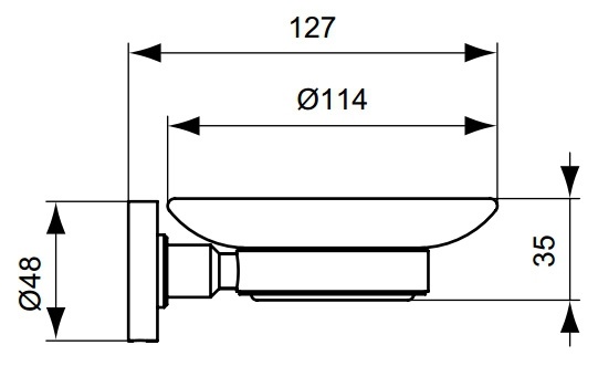 Мыльница Ideal Standard IOM матовое стекло фото 2