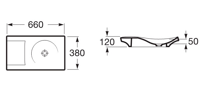 Раковина Roca Urbi  (66 см) фото 4