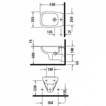 Биде подвесное Duravit D-Code фото 3
