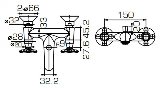Смеситель Bravat Summer Rain F677111C-01 для ванны с душем фото 3