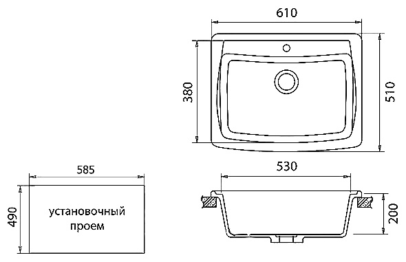 Мойка кухонная GranFest Standart GF-S605 серая фото 3