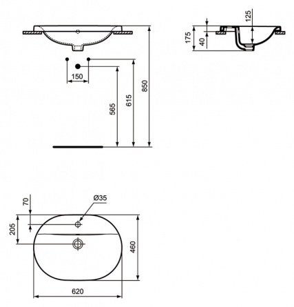 Раковина Ideal Standard Connect  (62 см) фото 2