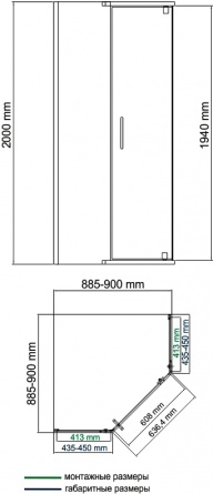 Душевой уголок Wasserkraft Leine 35P11 90x90 см фото 5
