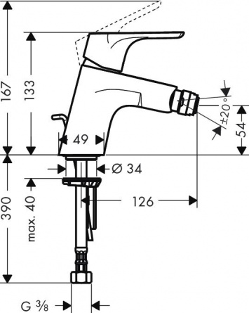 Hansgrohe FocusЕ2 для биде фото 2