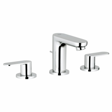 Смеситель для раковины Grohe Eurosmart Cosmopolitan на 3 отверстия с донным клапаном фото 1