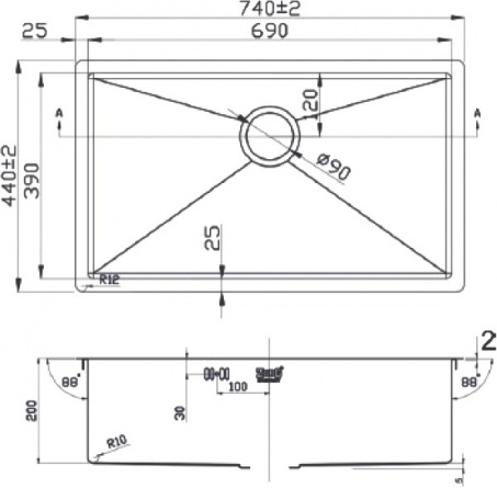 Мойка кухонная Zorg Light ZL R 740440 BRONZE фото 2