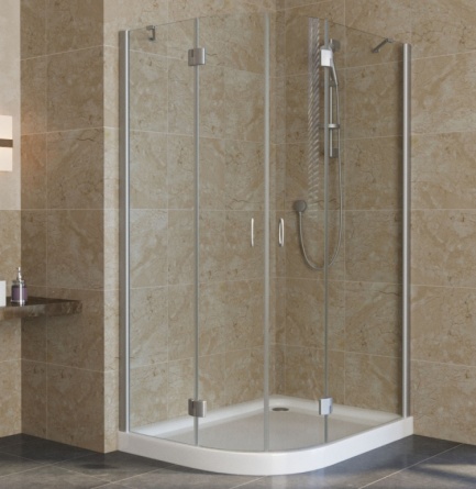 Душевой уголок Vegas Glass AFS-F Lux 120*90 07 01 R профиль матовый хром, стекло прозрачное фото 1
