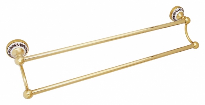 Полотенцедержатель Fixsen Bogema gold FX-78502G двойной фото 1