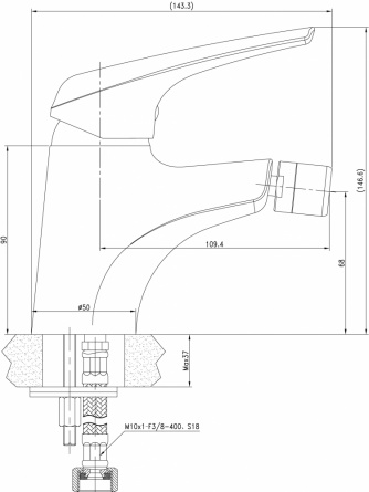 Смеситель Aquanet Conte SD91384 для биде фото 4