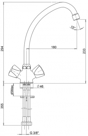 Смеситель Paini Classica BKCR570AEFFKM для кухонной мойки фото 2