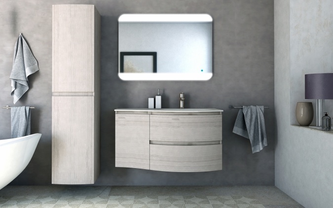Мебель для ванной Cezares Vague 104 R rovere sbiancato фото 2