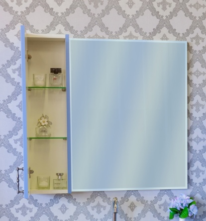 Зеркало-шкаф Sanflor Глория 65 L, голубой фото 2
