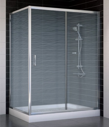 Душевой уголок Vegas Glass ZP+ZPV 140*80 08 02 стекло шиншилла, 140x80 фото 1