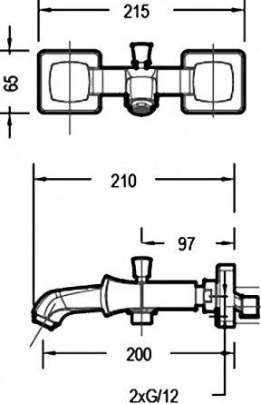 Смеситель Bravat Whirlpool F678112C-01 для ванны с душем фото 5