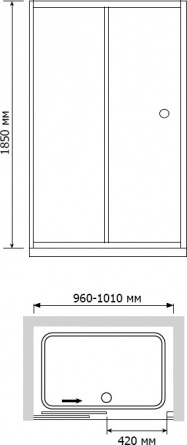 Душевая дверь в нишу RGW Classic CL-12 1000x1850 стекло чистое фото 2