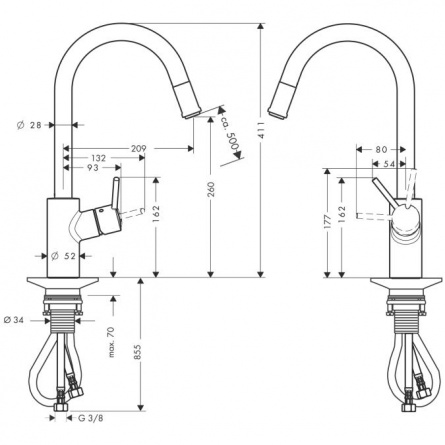 Hansgrohe Talis S2 Variarc для кухонной мойки фото 2