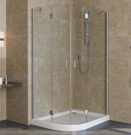 Душевой уголок Vegas Glass AFS-F Lux 110*80 07 01 R профиль матовый хром, стекло прозрачное фото 1