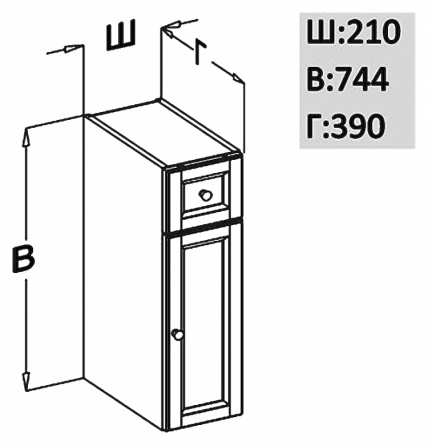 Тумба Opadiris Корсо-оро №7 L с выдвижным ящиком, орех фото 5
