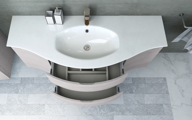 Мебель для ванной Cezares Vague 140 rovere sbiancato фото 3