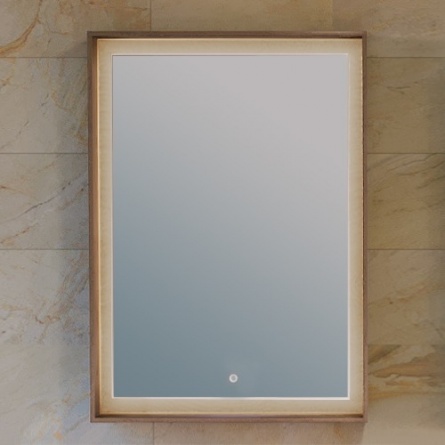 Зеркало Raval Frame 60 дуб трюфель, с подсветкой фото 1
