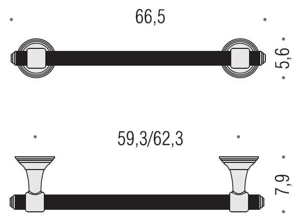 Полотенцедержатель Colombo Design Hermitage В3311.OA бронза фото 3