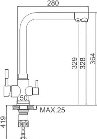 Смеситель Marrbaxx MG-006Q005 для кухонной мойки фото 2