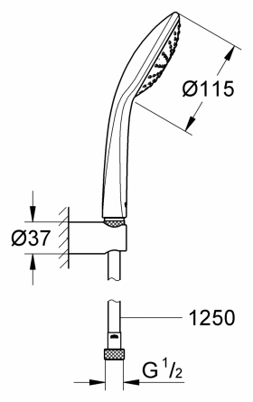 Душевой гарнитур Grohe Euphoria 110 Mono фото 7