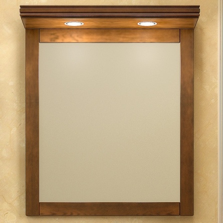 Зеркало Opadiris Мираж 65 светлый орех, с козырьком фото 1
