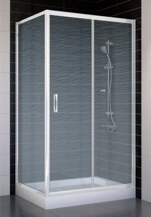 Душевой уголок Vegas Glass ZP+ZPV 100*70 01 02 стекло шиншилла, 100x70 фото 1