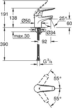 Смеситель Grohe Euroeco Special Relaunch 32762000 для раковины фото 4